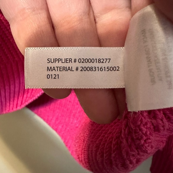 Ralph Lauren Black Label Linen Blend Tight Cable Knit Pink Sweater Size Large - Picture 5 of 6